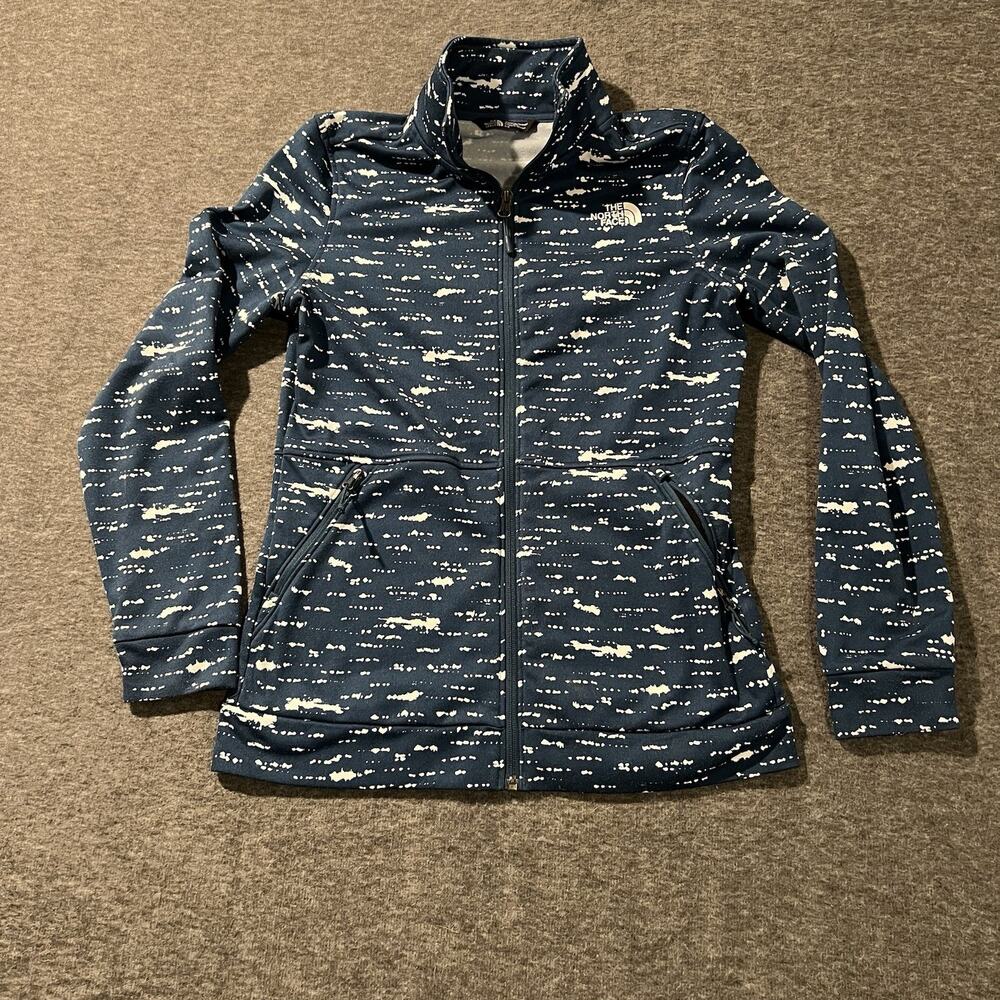 The North Face Cinder WT 100 Jacket Womens Small Full Zip Jacket Monterey Blue